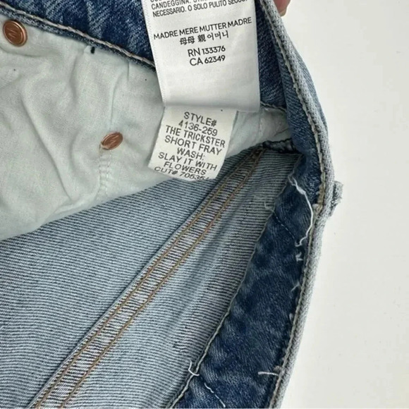 MOTHER The Trickster Short Fray in Slay It With Flowers Size 26 B1392 - Picture 5 of 7